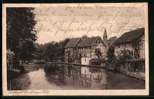 AK Denklingen /Rhld., Partie am Teich