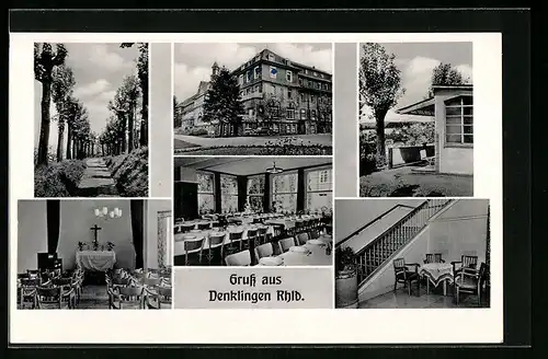 AK Denklingen / Rhld., Allee, Speisesaal