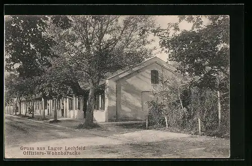 AK Lechfeld /Truppenlager, Offiziers-Wohnbaracke