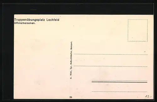 AK Lechfeld /Truppenlager, Partie der Offiziersbaracken