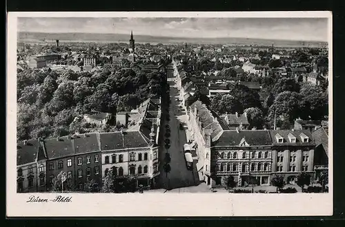 AK Düren, Teilansicht aus der Vogelschau