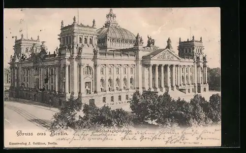 AK Berlin-Tiergarten, Gesamtansicht vom Reichstagsgebäude