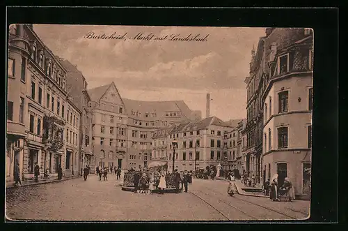 AK Burtscheid, Markt mit Landesbad