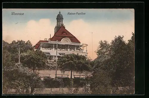 AK Berlin-Wannsee, Blick auf den Kaiser-Pavillon