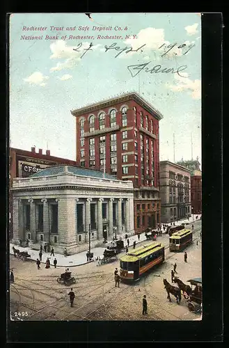 AK Rochester, Rochester Trust and Safe Deposit Co. & National Bank of Rochester, Strassenbahn