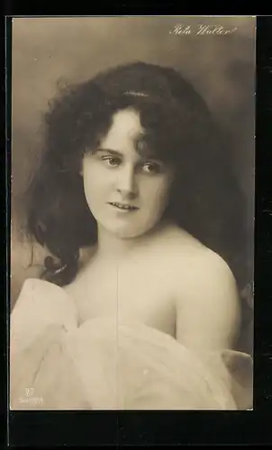 AK Opernsängerin Reta Walter im weissen Kleid