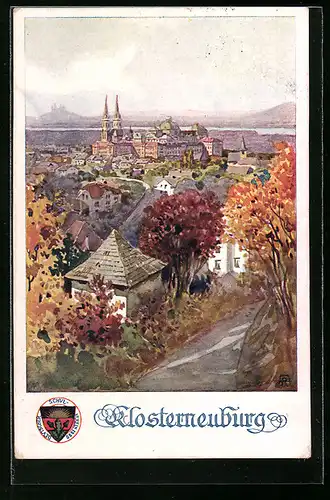 AK Deutscher Schulverein Nr. 234: Klosterneuburg, Ortsansicht im Herbst