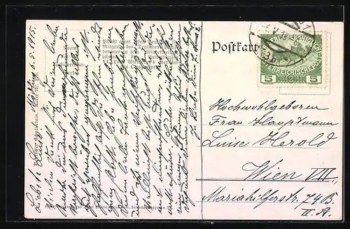 AK Deutscher Schulverein Nr. 279: Mödling, Blick zur Kirche