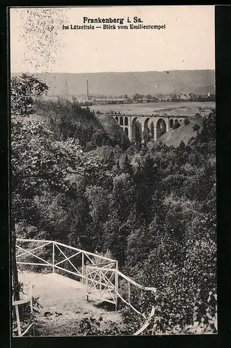 AK Frankenberg i. Sa., Blick vom Emilientempel