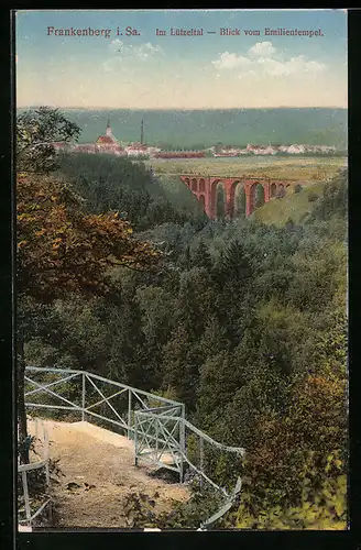 AK Frankenberg i. Sa., Blick vom Emilientempel
