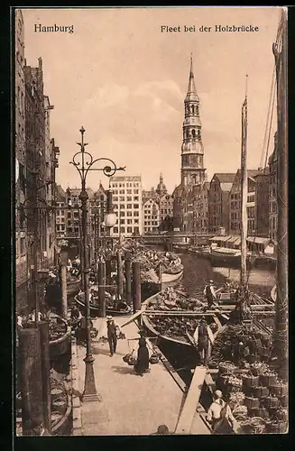 AK Alt-Hamburg, Fleet bei der Holzbrücke