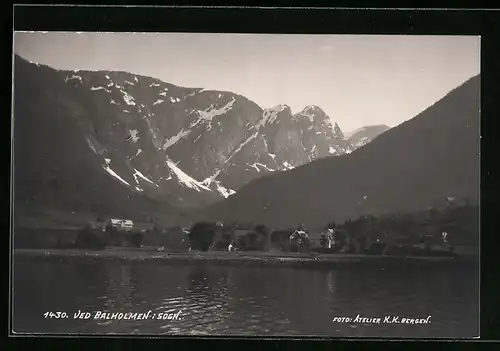 AK Balholmen i Sogn., Blick auf Berge