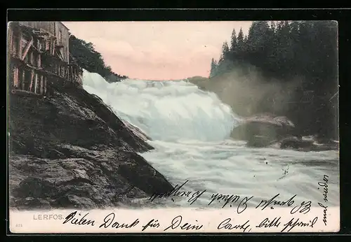 AK Lerfos, Blick auf einen Wasserfall