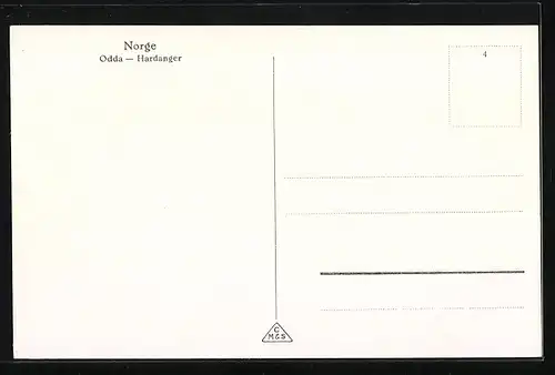 AK Odda /Hardanger, Panorama mit Ort und Fjord