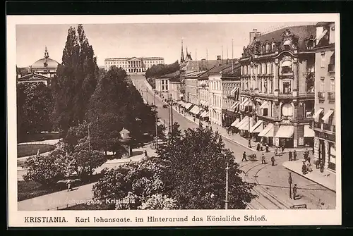 AK Kristiania, Karl Johansgate, Königliches Schloss