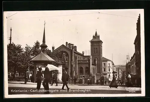 AK Kristiania, Carl Johansgate med Brandvagten