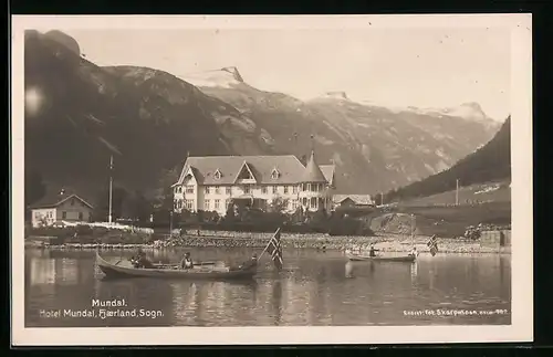 AK Mundal /Fjaerland Sogn, Hotel am Wasser