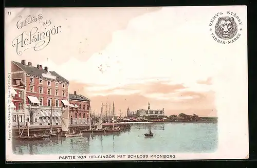 AK Helsingör, Ortspartie mit Schloss Kronborg