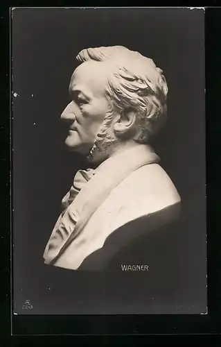 AK Richard Wagner, Büste aus Gips