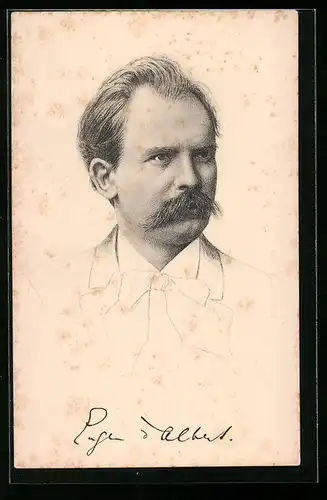 AK Portrait des Komponisten Eugen d`Albert
