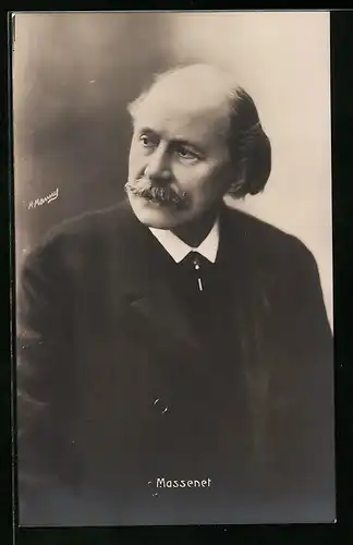 AK Jules Massenet, Portrait des Komponisten