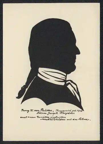 AK Scherenschnitt /Silhouette Georg K. von Reutter