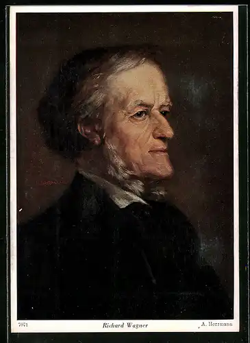 Künstler-AK Portrait Richard Wagner von A. Herrmann