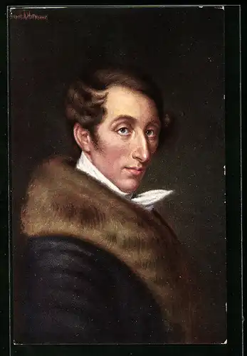 Künstler-AK Portrait Carl Maria von Weber, 1786-1826