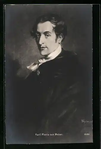 AK Portrait von Karl Maria von Weber, Komponist