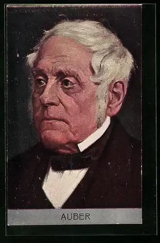 AK Portrait von Komponist Auber