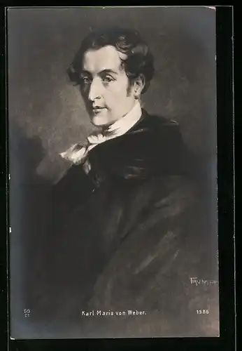 Künstler-AK Bildnis Karl Maria von Weber