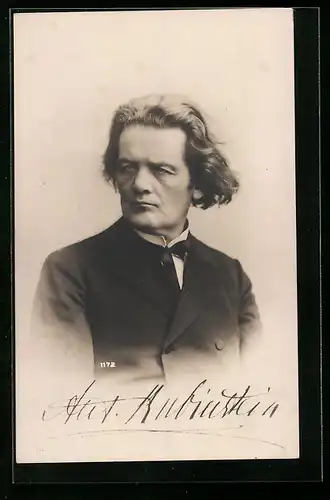 AK Portrait Ant. Rubinstein mit Fliege im Anzug