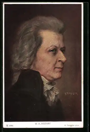 Künstler-AK Porträt von Wolfgang Amadeus Mozart