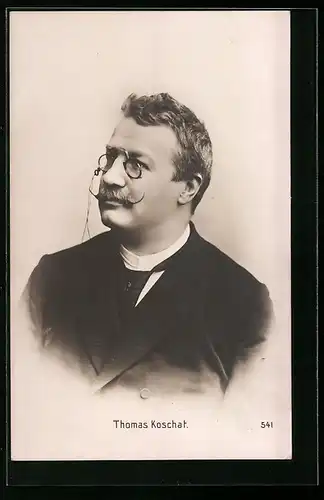 AK Portrait Thomas Koschat mit Zwicker