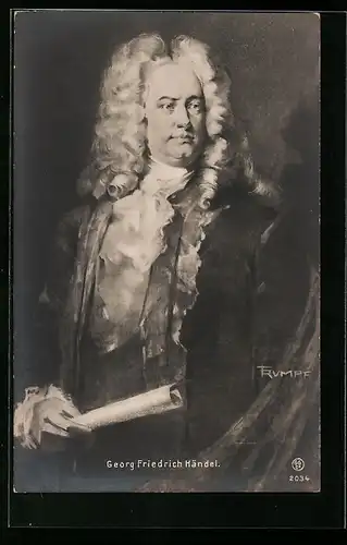 Künstler-AK Komponist Georg Friedrich Händel im Porträt