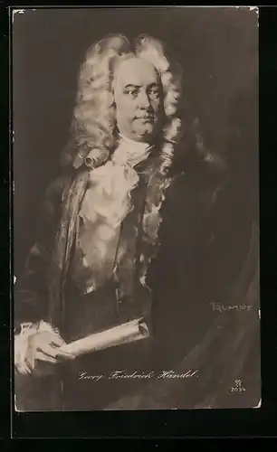 Künstler-AK Komponist Georg Friedrich Händel im Porträt