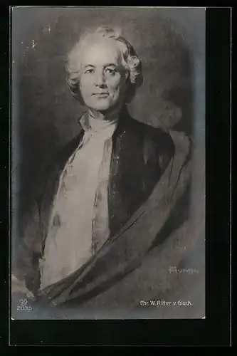 AK Porträt des Musikers Chr. W. Ritter v. Gluck