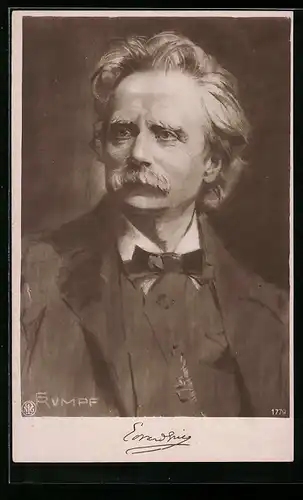 AK Portrait Edvard Grieg