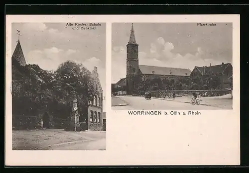 AK Köln-Worringen, Alte Kirche, Schule und Denkmal, Pfarrkirche