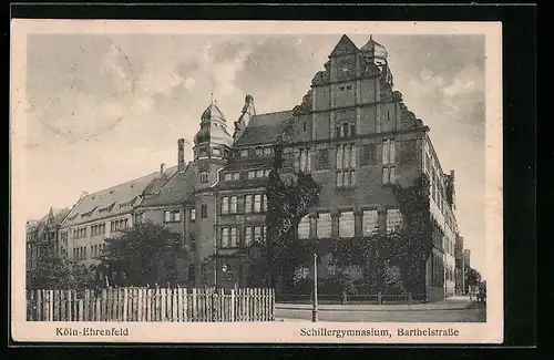 AK Köln-Ehrenfeld, Schillergymnasium, Barthelstrasse