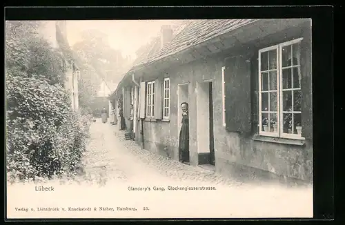 AK Lübeck, Glandorps Gang, Glockengiesserstrasse