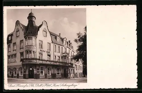 AK Bad Honnef /Rh., Dells Hotel Zum Siebengebirge, Strassenansicht