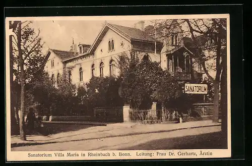 AK Rheinbach bei Bonn, Sanatorium Villa Maria mit Strasse