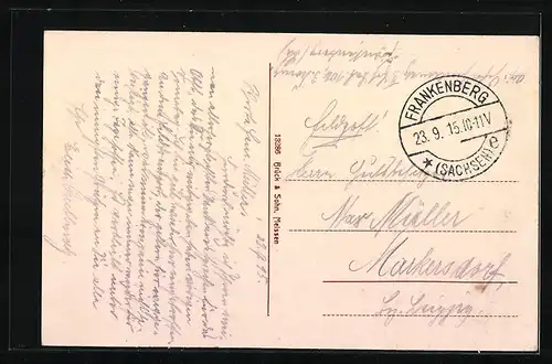 AK Frankenberg i. Sa., Partie in der Humboldtstrasse