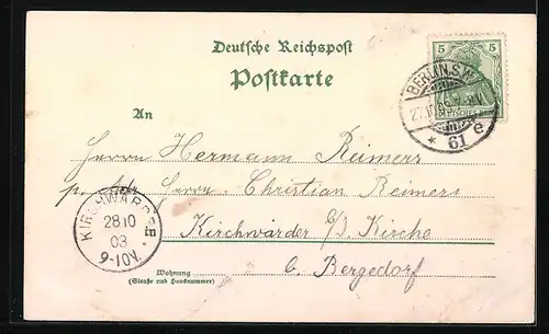 Lithographie Berlin, Schiessstände in der Hasenhaide, Kantine, Wache