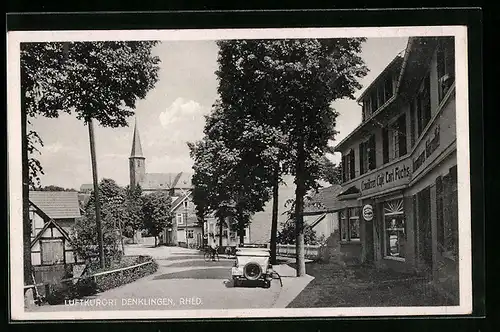 AK Denklingen /Rhld., Conditorei Cafe Carl Fuchs, Strassenpartie