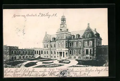 AK Ansbach, Neues Krankenhaus mit Vorplatz