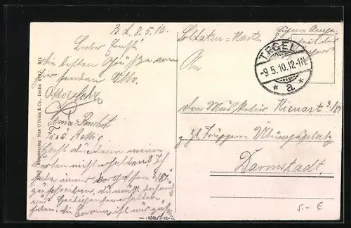 AK Berlin-Tegel, Strandpartie mit Booten am Tegeler See