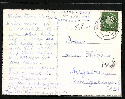 AK Heinsberg /Rhld., Blick über die Dächer des Ortes