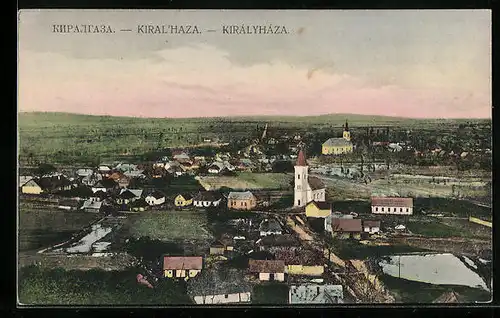 AK Királyháza, Panorama mit Kirche